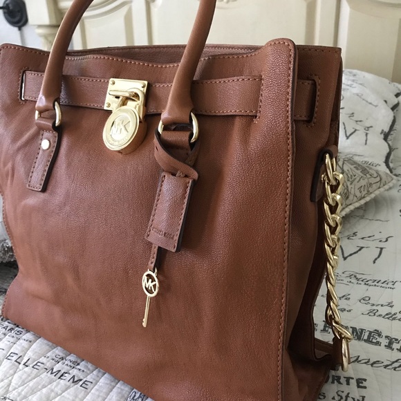 Michael Kors Handbags - Brand New Michael Kors Hamilton leather satchel